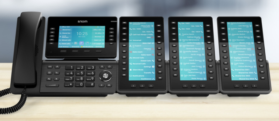 Telefono IP con tanti tasti di chiamata programmabili per reception